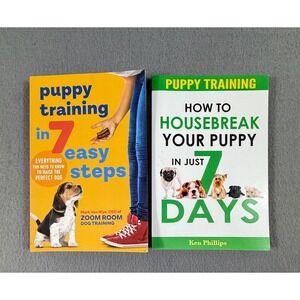 Puppy Dog Pet Training Book Lot Housebreak in 7 Days‎ & 7 Easy Steps Paperback